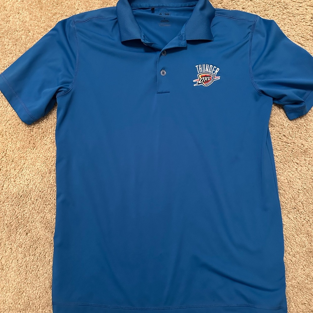 Blue Adisas Thunder Polo Shirt